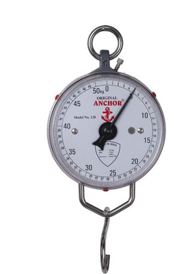 Anchor Circular 50kg Weighing Scale(Off White/Silver)