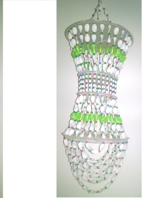 S S Enterprises Plastic Windchime(70 inch, White, Green)