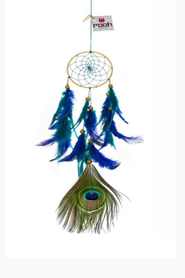 Rooh Wellness Wool Windchime(11.7 inch, Green, Blue)