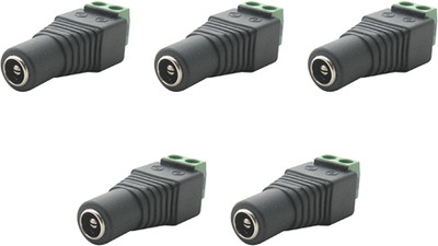 MX S-019 DC Plug Female Connector for CCTV Camera Cable DVR Wire Connector(Black, Silver, Pack of 5)
MX S-019 DC Plug Female Connector for CCTV Camera Cable DVR Wire Connector(Black, Silver, Pack of 5)