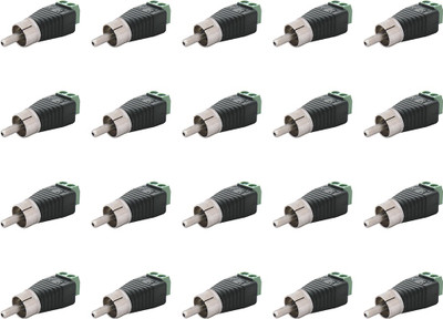 MX S-017 RCA for CCTV cameras, TV and DVRs Wire Connector(Black, Green, Pack of 20)
MX S-017 RCA for CCTV cameras, TV and DVRs Wire Connector(Black, Green, Pack of 20)