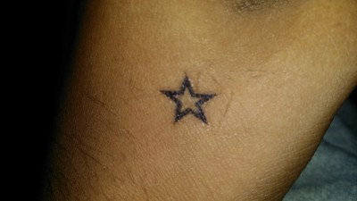 Awareness Pink Star Temporary Tattoo  Ships in 24 Hours