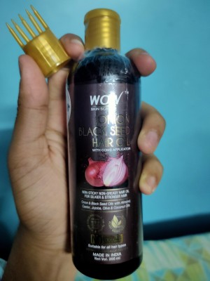 WOW Skin Science Onion Hair Oil With Black Seed Oil Extracts  Controls Hair  Fall  No Mineral Oil Silicones  Synthetic Fragrance  150 ml
