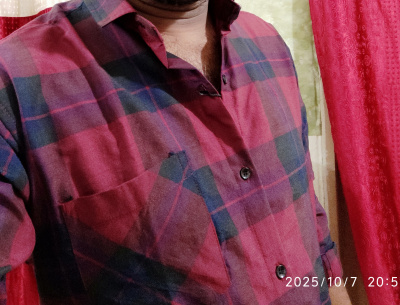 Customer photo of Dark Grid Cotton Blend Shirt