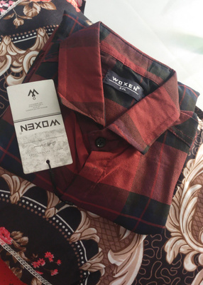 Customer photo of Dark Grid Cotton Blend Shirt
