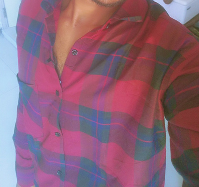 Customer photo of Dark Grid Cotton Blend Shirt