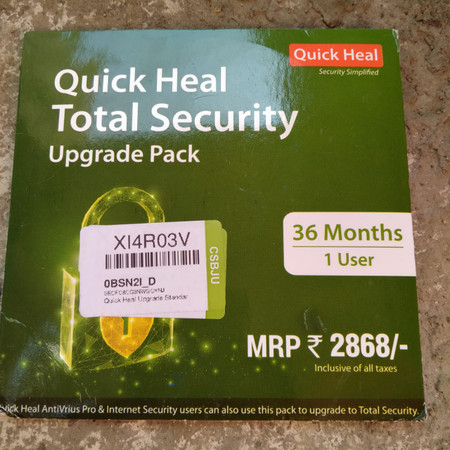 QUICK HEAL Total Security 1 User 3 Years (Renewal) - Buy ...