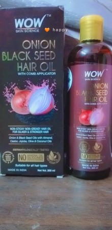 WOW SKIN SCIENCE Onion Oil - Black Seed Onion Hair Oil - WITH COMB  APPLICATOR - Controls Hair Fall - NO Mineral Oil, Silicones, Cooking Oil &  Synthetic Fragrance - 200 ml