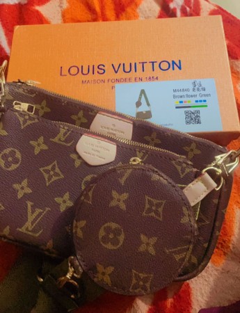 LV Multicolor Sling Bag MULTI POCHETTE Black - Price in India