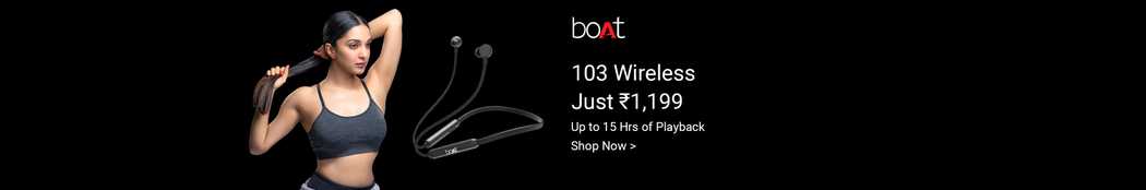 boAt 103 Wireless Bluetooth Headset (Active Black, In the Ear)