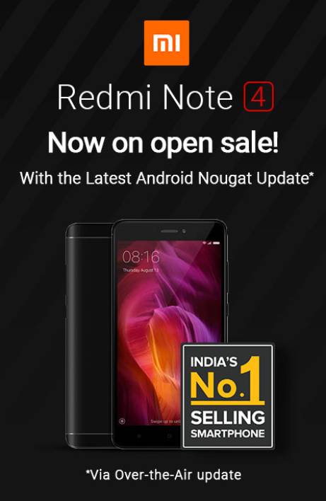 Open Sale | Redmi Note 4- India