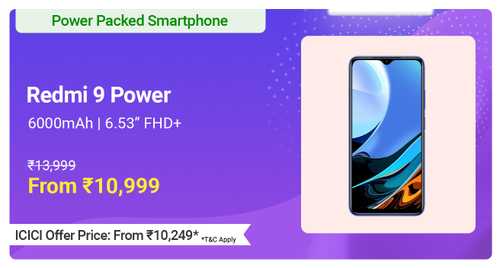 flipkart.com - Redmi 9 Power SmartPhone starting at just ₹10999