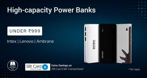 Best Deals On Power Banks | Intex, Lenovo, Mi and many more