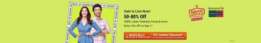 50-80 OFF + Extra 10% off on Flipkart Fashion Sale