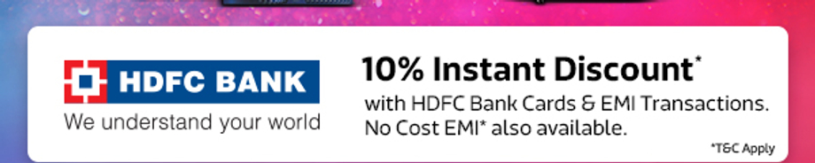 10% Instant Discount* from HDFC
