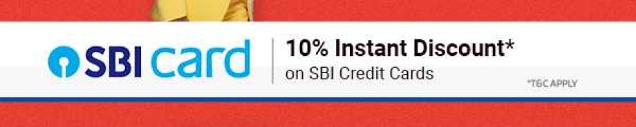 SBI Credit Card. 10% Instant Discount*