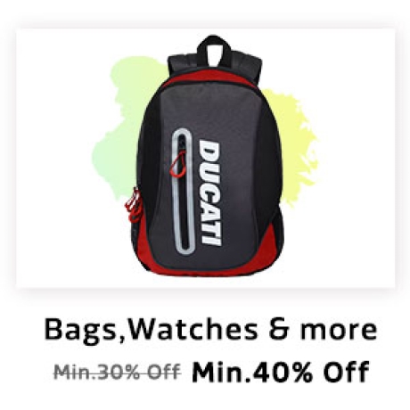 Bags, Wallets & More, Min.40% Off