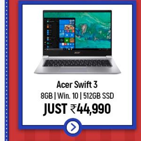 Acer Swift 3 Just ₹44,990