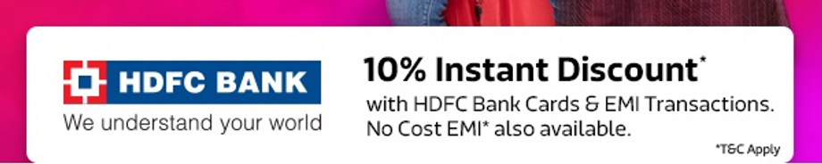 10% Instant Discount* with HDFC Cards