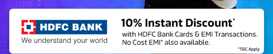 10% Instant Discount* from HDFC