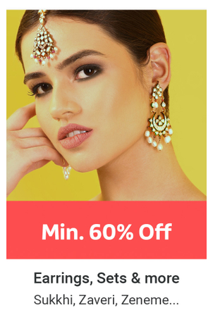 Earrings at Min.60% Off