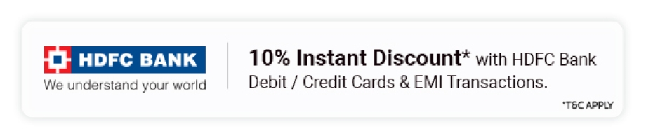 HDFC, Instant 10% Off