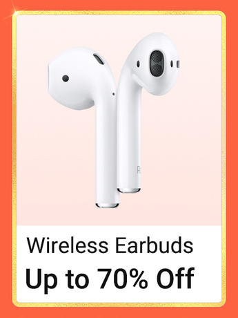 Wireless Earbuds Upto 70% Off