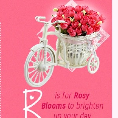 R is for rosy blooms