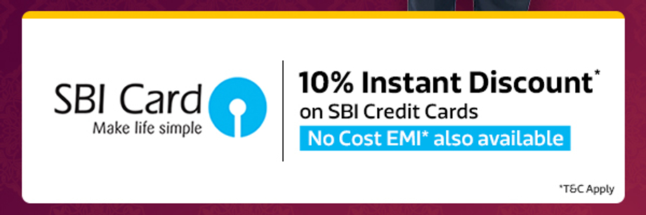 Get 10% Instant Discount* from SBI