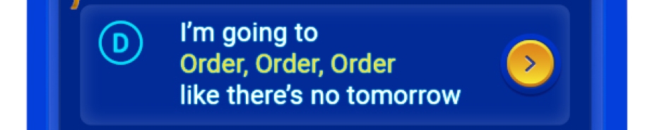I'm going to order, order, order like there's no tomorrow.