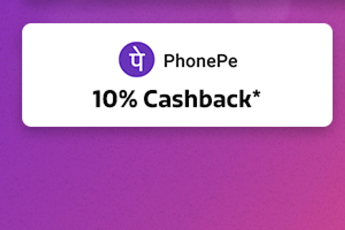 10% Cashback* from PhonePe
