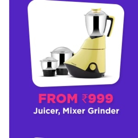 Juicers, Mixers, Grinders at Rs.999