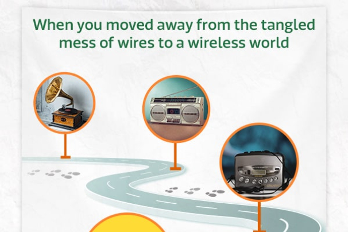 When you moved away from tangled wires to wireless world