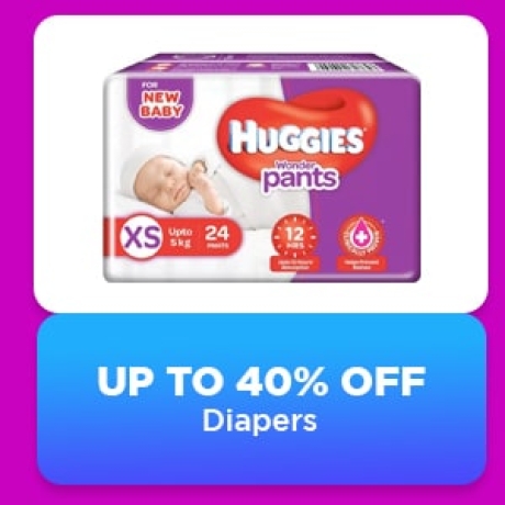 Diapers Up to 40% Off