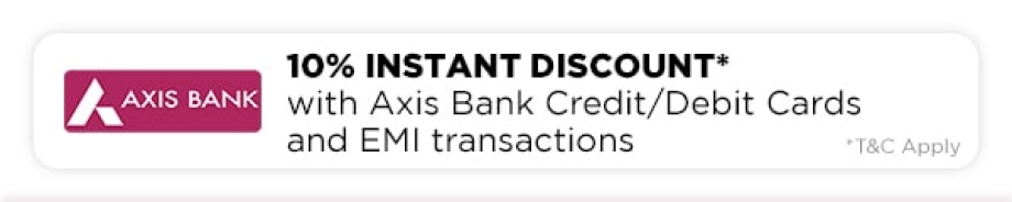 Instant 10% Off on Axis bank Credit/Debit Cards