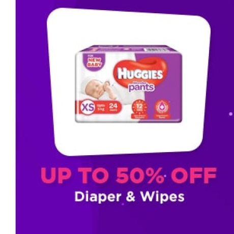 Diapers & Wipes up to 50% Off
