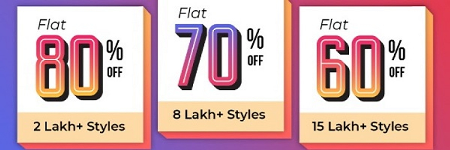 Flat Discounts on 15 lakh+ Styles