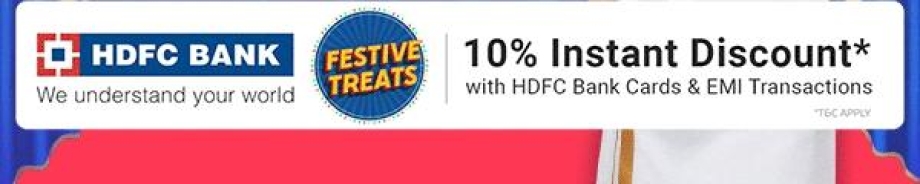 10% Instant Discount with HDFC Cards