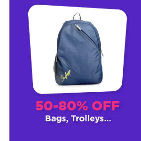 Min.50% Off on Bags & Trolleys