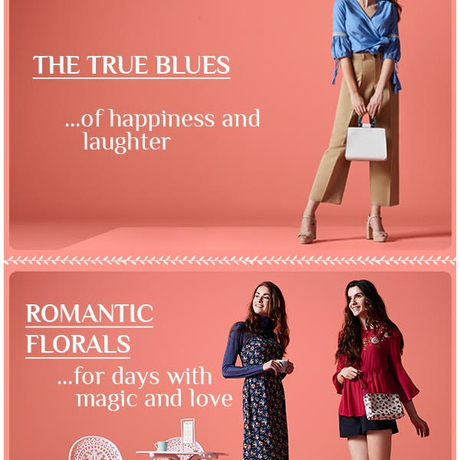 True Blues and Romantic Florals >