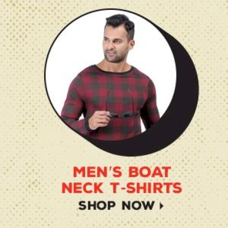 Men's boat-neck Tshirt