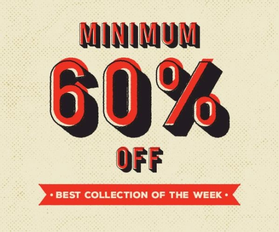 Min. 60% Off