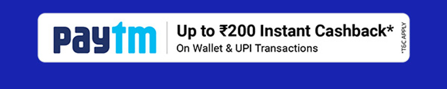 PayTM Upto rs. 200 Instant Cashback