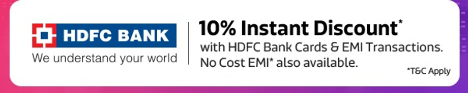 10% Instant Discount with HDFC Cards
