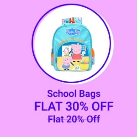 School Bags at Flat. 30% Off