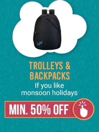Trolleys & Backpacks Minimum 50% Off
