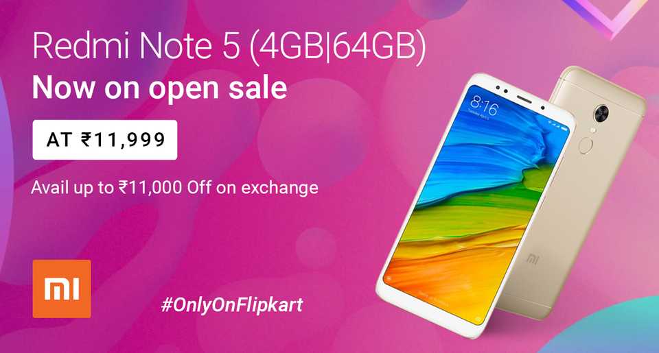 Open Sale On Redmi 5 Only On Flipkart Flipkart