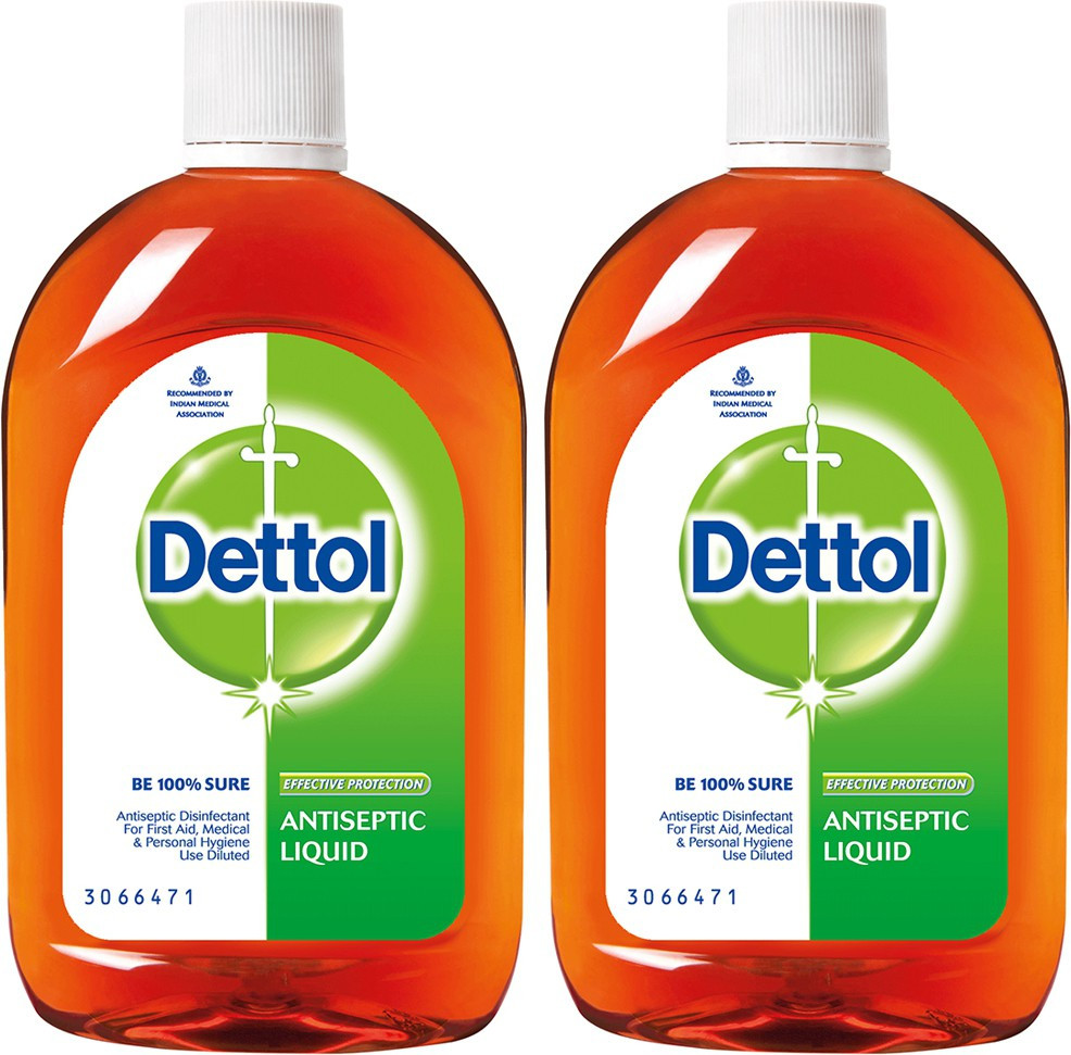 Dettol Antiseptic Disinfectant liquid for First aid, Surface Cleaning and Personal Hygiene, ml (Pack of 2) Antiseptic Liquid( ml, Pack of 2) Flipkart