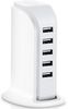 Outre 30W USB Power Adapter 5 Ports Portable Home Travel Station Dock 5V 6A Mobile Charger