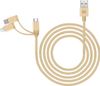 MX 3 in 1 Cord USB_A to Micro-USB Lightning 8 Pin Type C Charging Sync Cables 1Meter with Nylon Mesh USB Cable